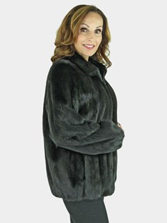 Woman's Black Mink Fur Jacket