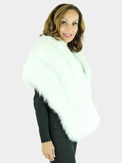 Woman's White Shadow Fox Stole