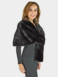 Woman's Black Mink Fur Stole