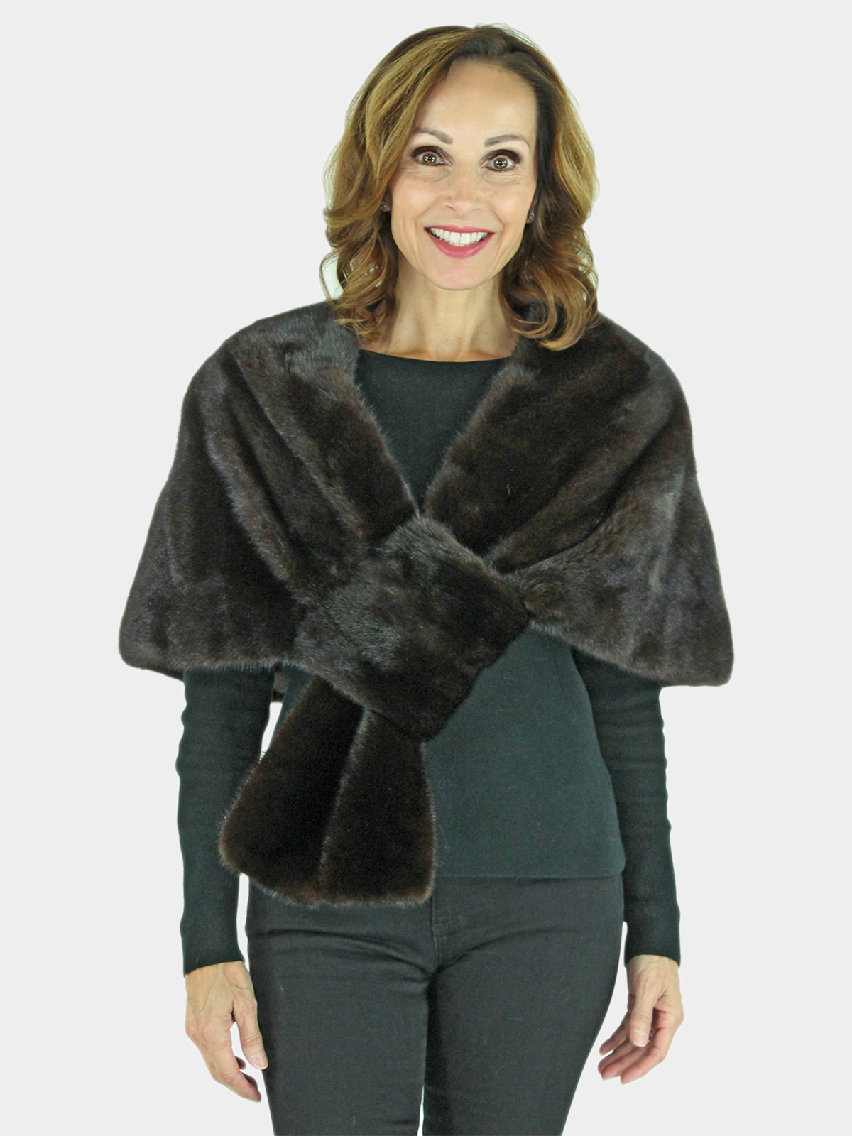 Woman's Mahogany Mink Fur Stole