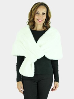 Woman's White Mink Fur Stole