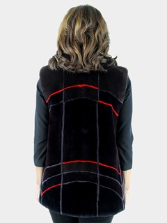 Woman's Multi-Color Sheared Beaver Fur Vest