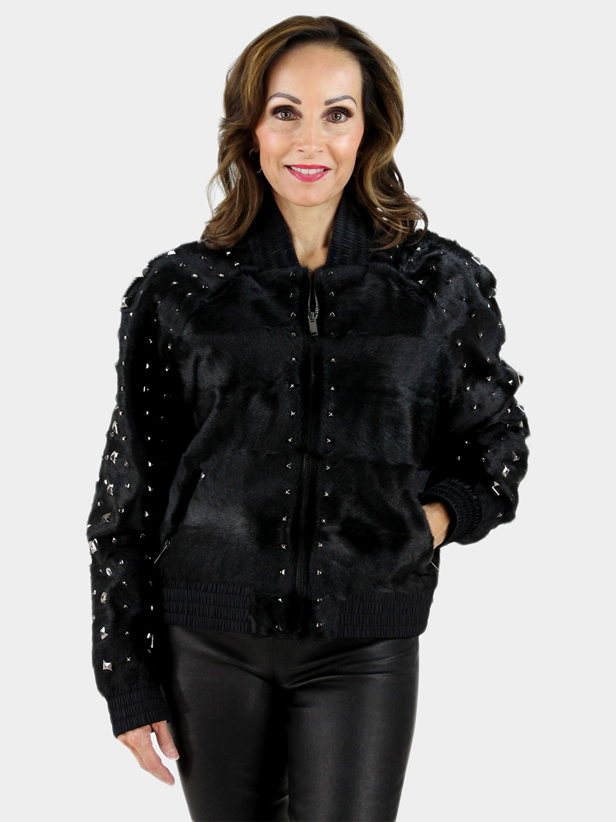 Woman's Black Goat Fur Jacket