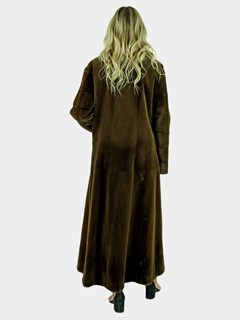 Woman's Russet Brown Sheared Mink Fur Coat