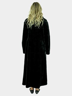 Gorski Woman's Black Sheared Mink Fur Coat