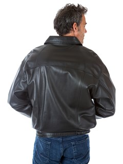 Man's Black Leather Jacket