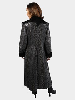 Woman's Black Shearling Lamb Reversible Coat