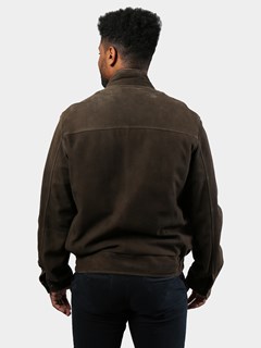 Man's Brown Suede Leather Jacket