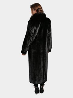 Woman's Black Mink Fur Coat