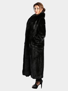 Woman's Black Mink Fur Coat