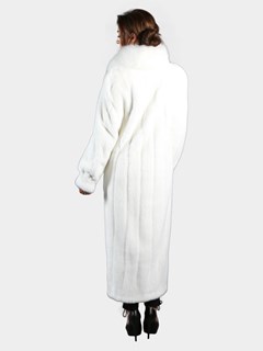 Woman's White Female Mink Fur Coat