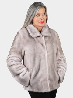 Woman's Silver Blue Mink Fur Jacket
