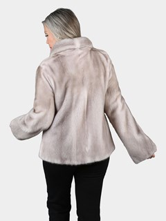 Woman's Silver Blue Mink Fur Jacket