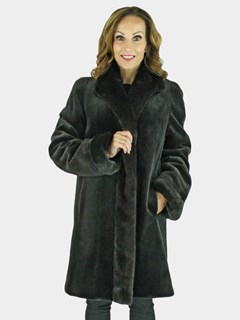 Woman's Brown Sheared Mink Fur Stroller