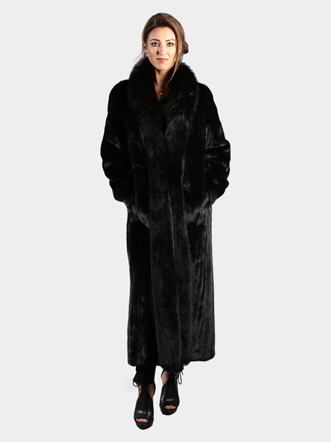 Woman's Black Mink Fur Coat