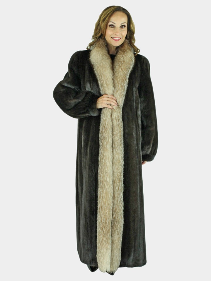 Woman's Mahogany Mink Fur Coat