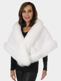 Woman's New White Mink Fur Stole