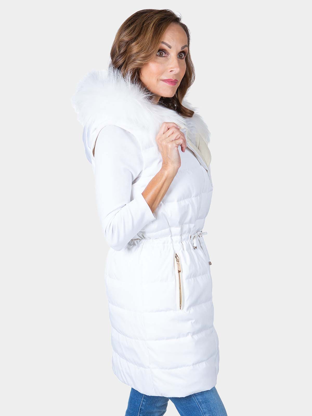 White rabbit hotsell fur vest