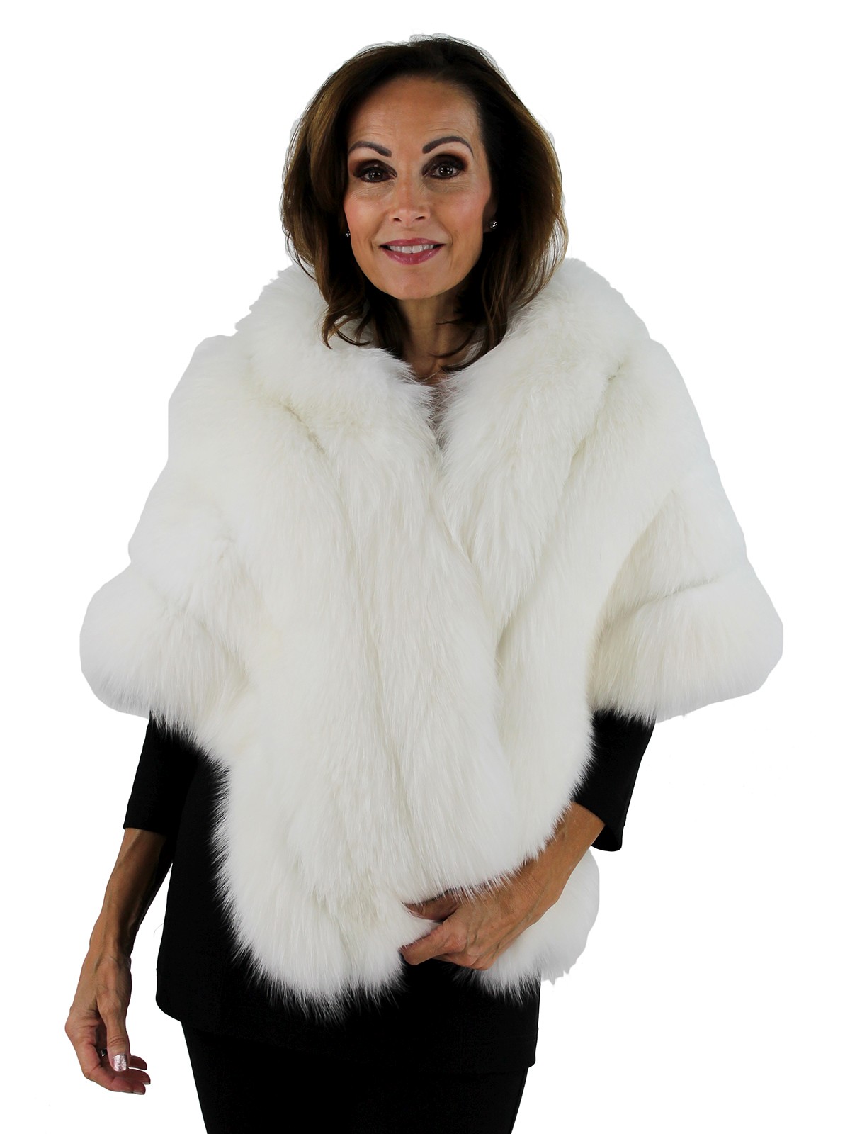 white fur stoles