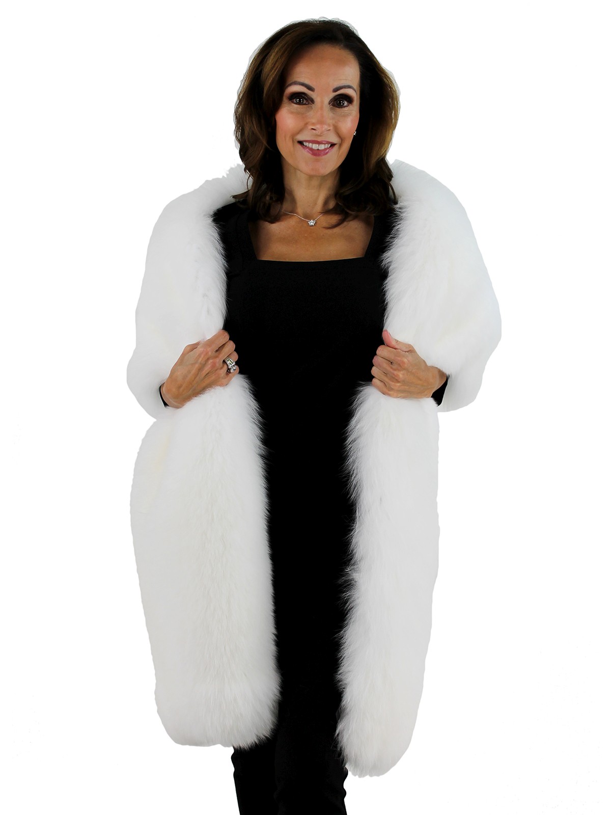 white fur stoles