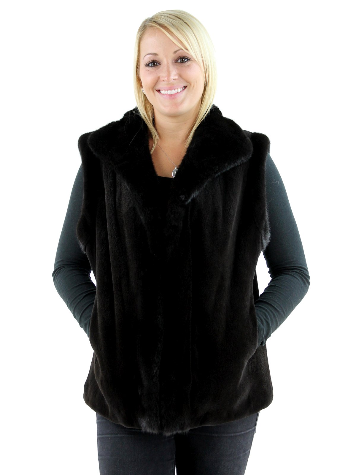 mink fur vest