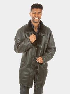 Man's Christ Black Shearling Jacket