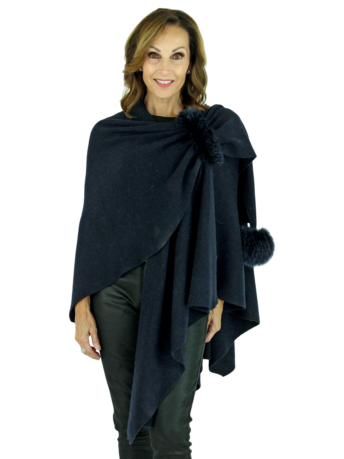 navy wool wrap