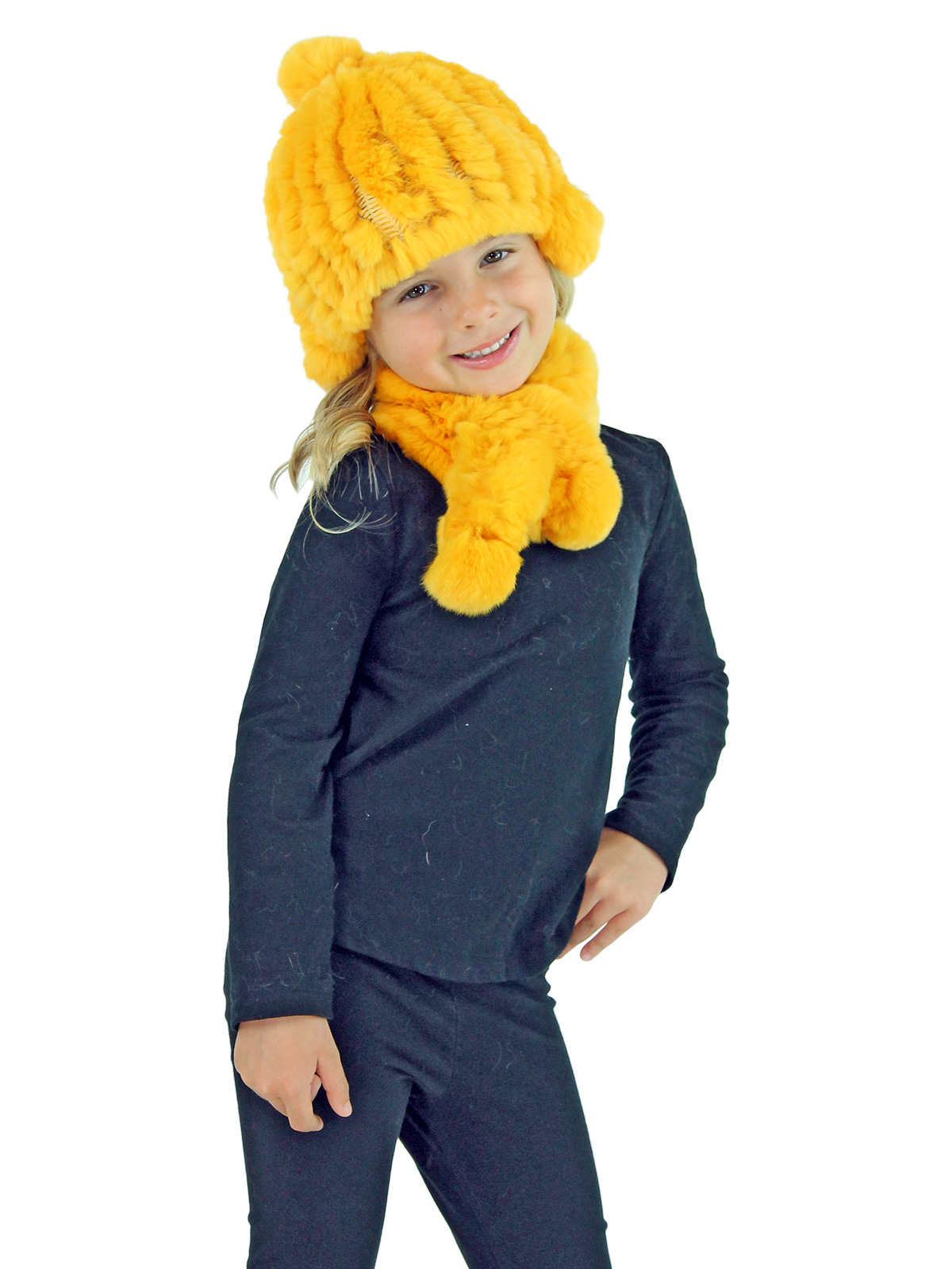fur hat and scarf