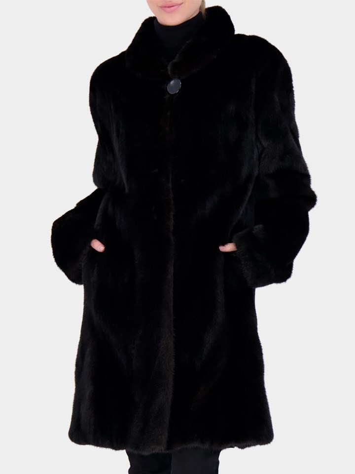 Woman's Gorski Ranch Mink Fur Directional Short Coat