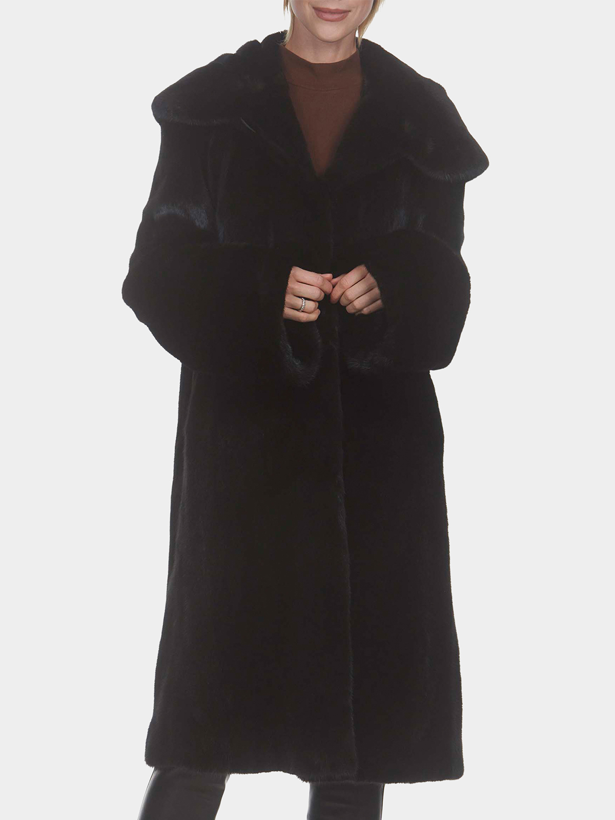 Day Furs Inc. Woman's Cross Mink Fur Coat