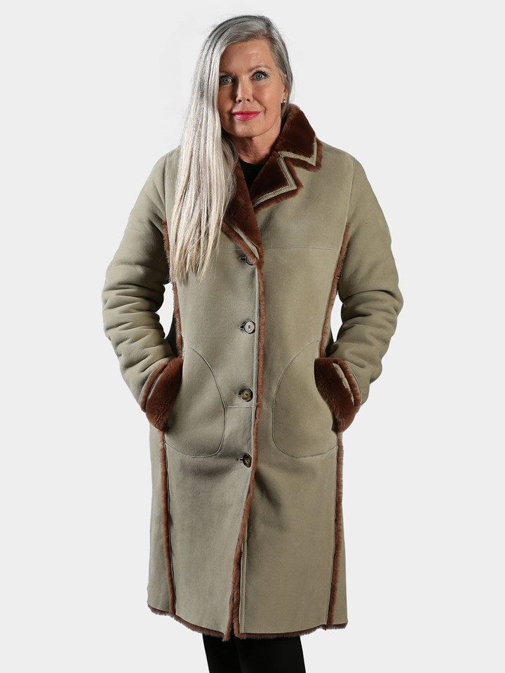 Woman's Pistachio Shearling Stroller