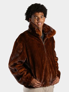 Man's Whiskey Mink Fur Jacket