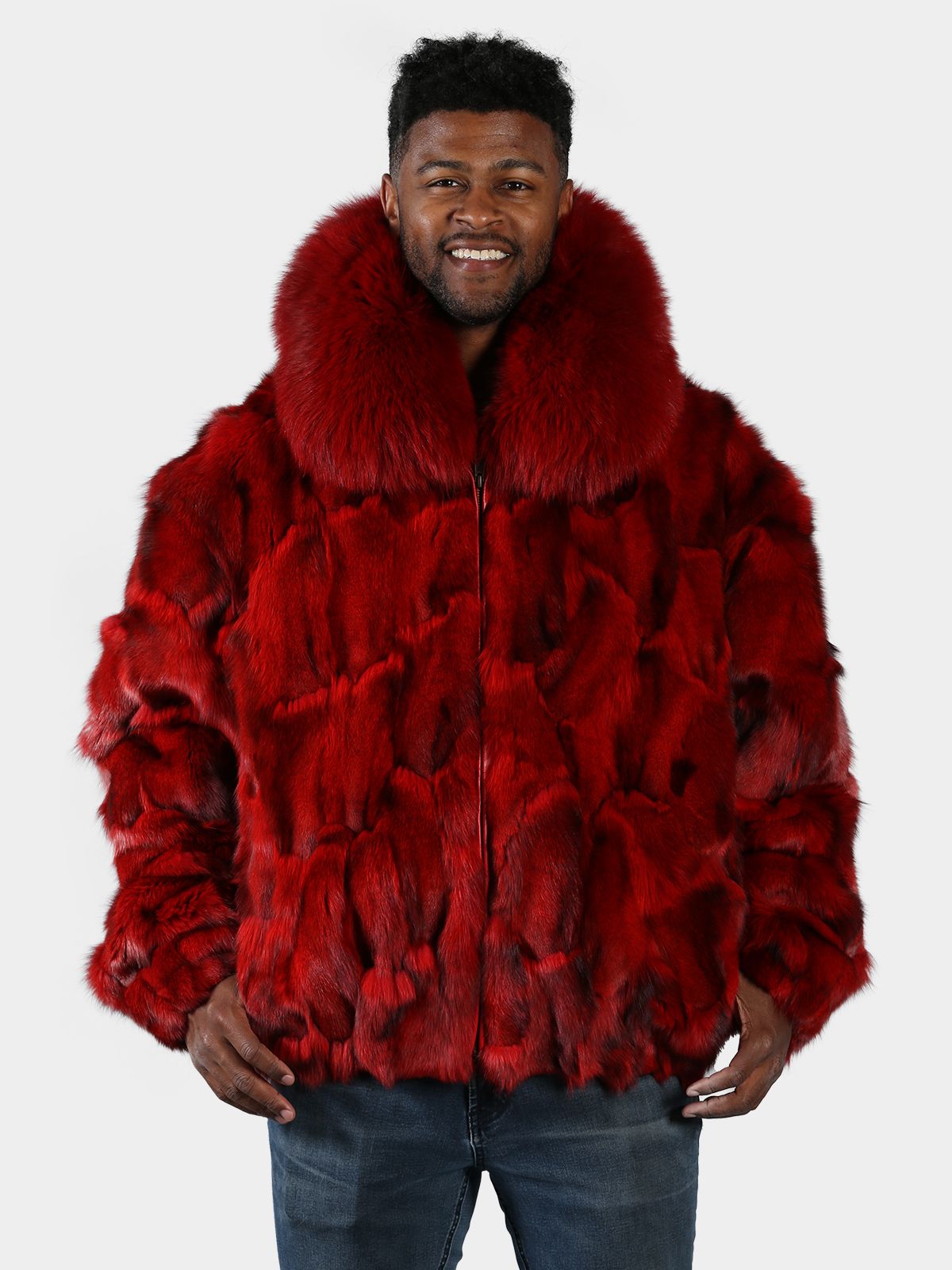 Fox skin jacket shop