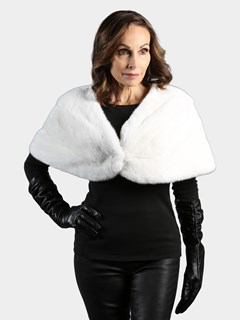 Woman's White Mink Fur Stole