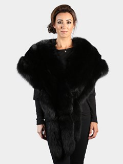 Woman's Black Fox Fur Stole