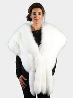 Woman's White Fox Fur Stole