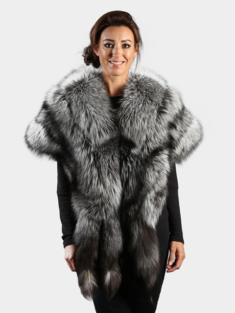 Woman's Natural Silver Fox Stole