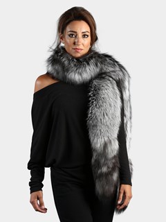 Woman's Natural Silver Fox Fur Fling