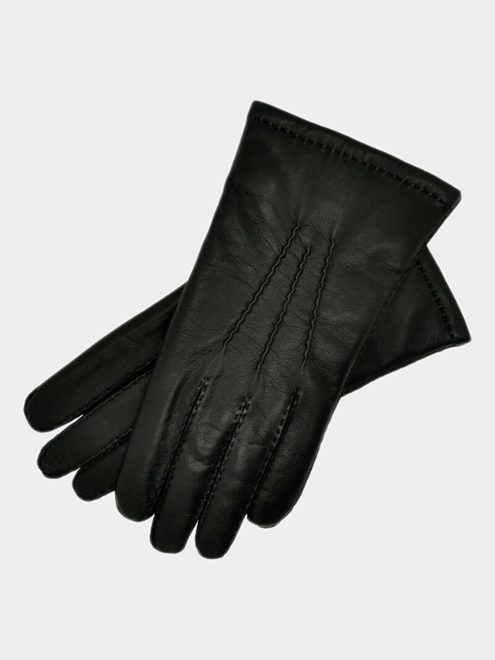 Black Leather Gloves Mens Size 8.5