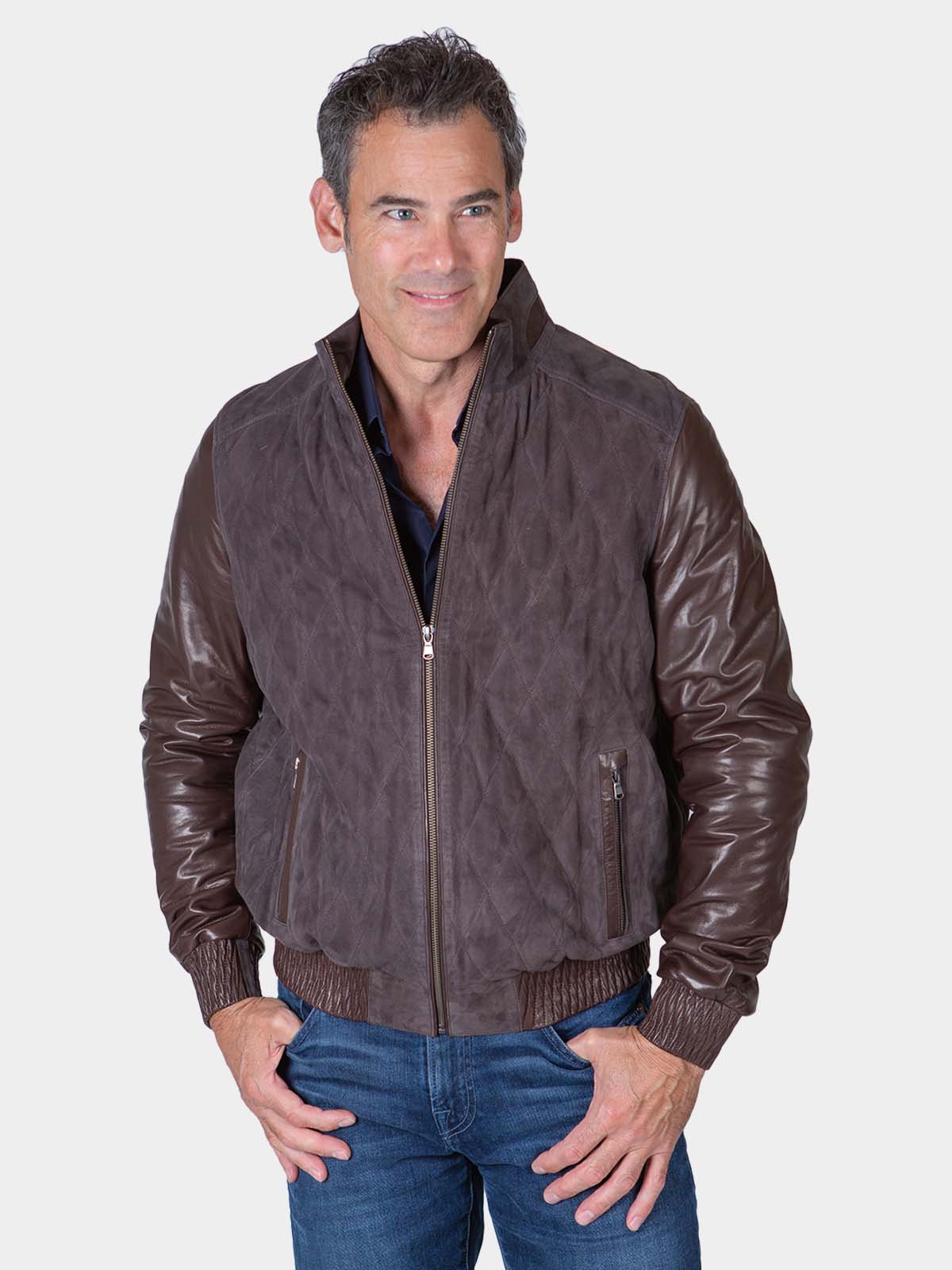 Brownstone Suede/Leather Jacket - Men's Medium | Day Furs