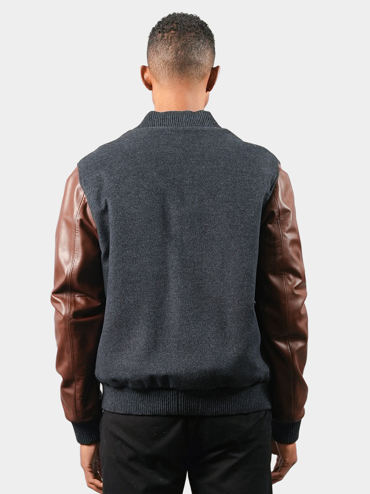 Man's Wool and Leather Jacket