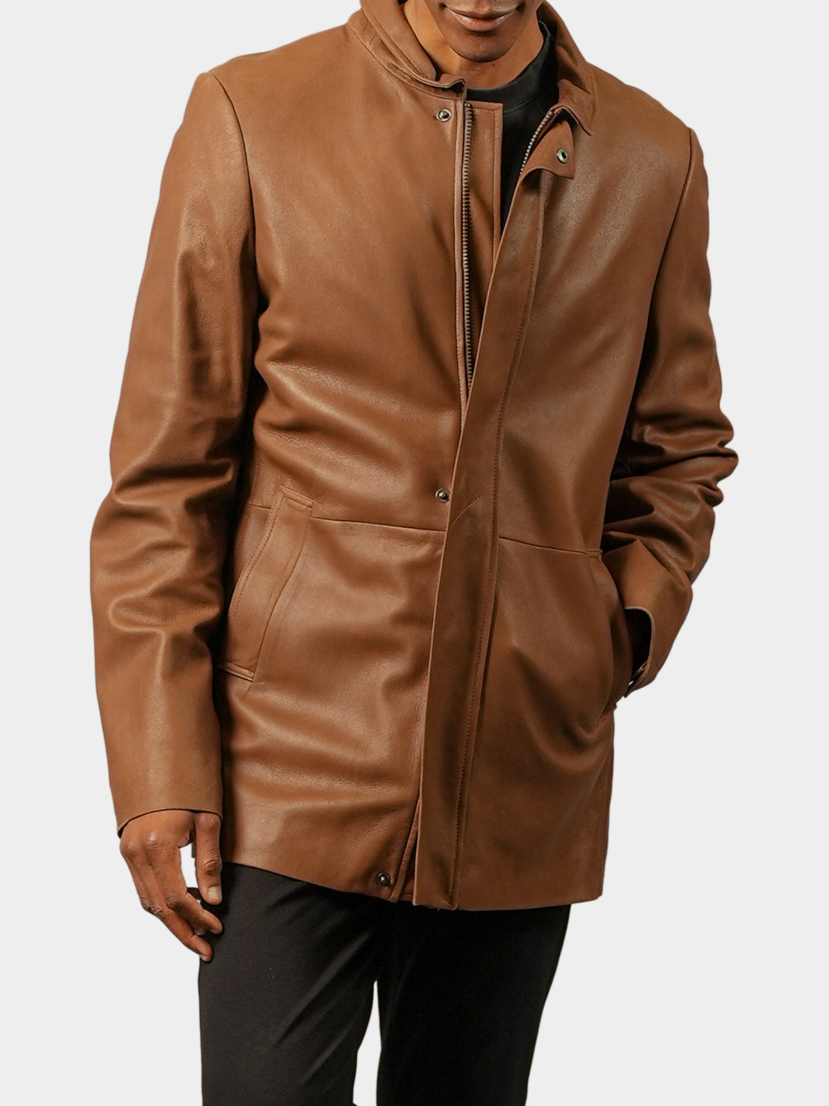 Man's Vintage Silk Leather Jacket