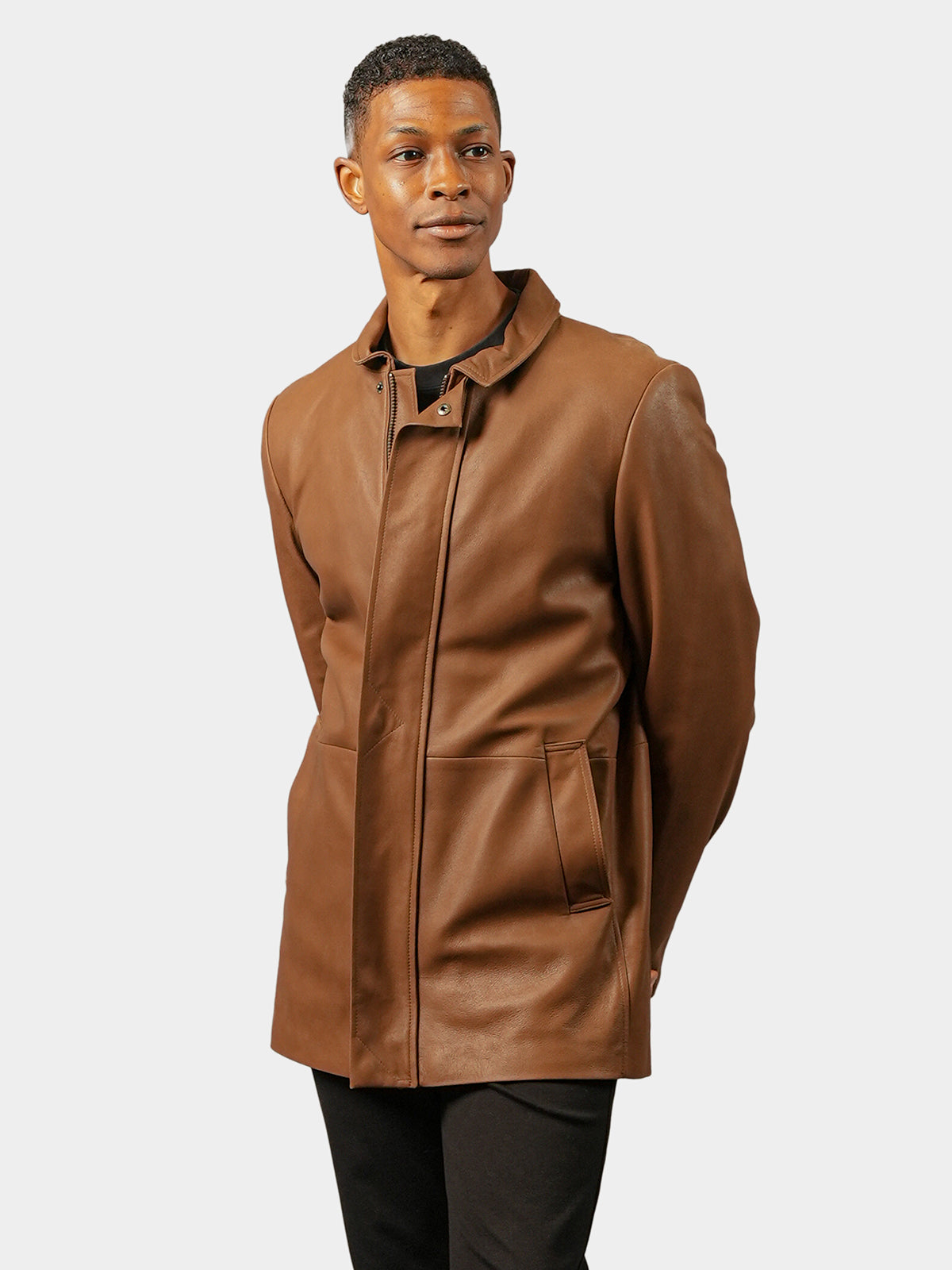 Man's Vintage Silk Leather Jacket