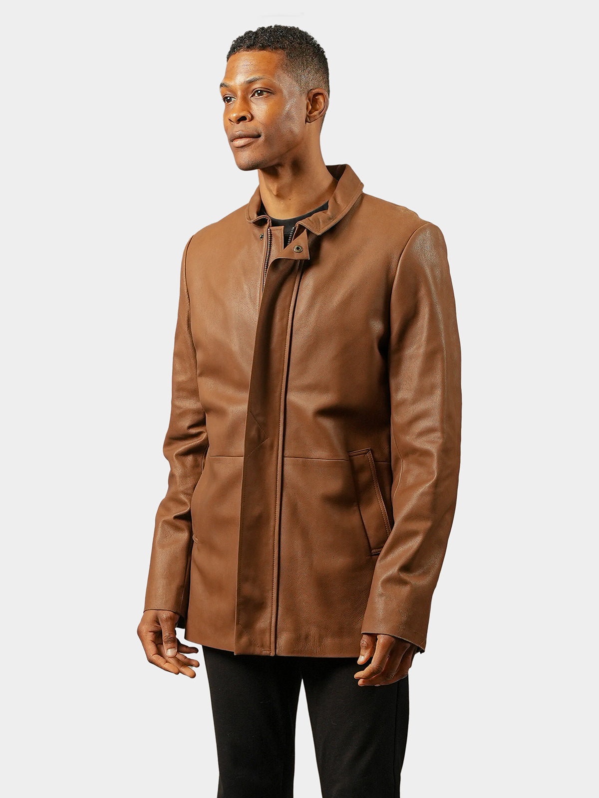 Man's Vintage Silk Leather Jacket