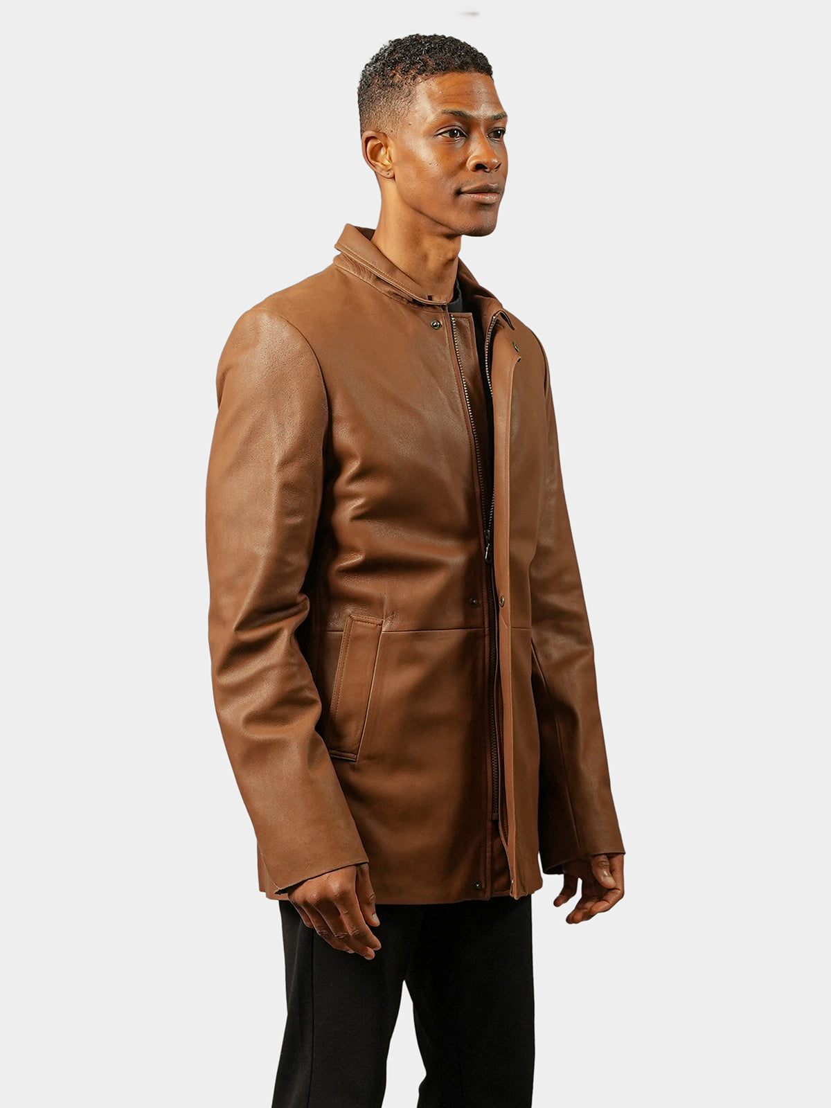 Man's Vintage Silk Leather Jacket