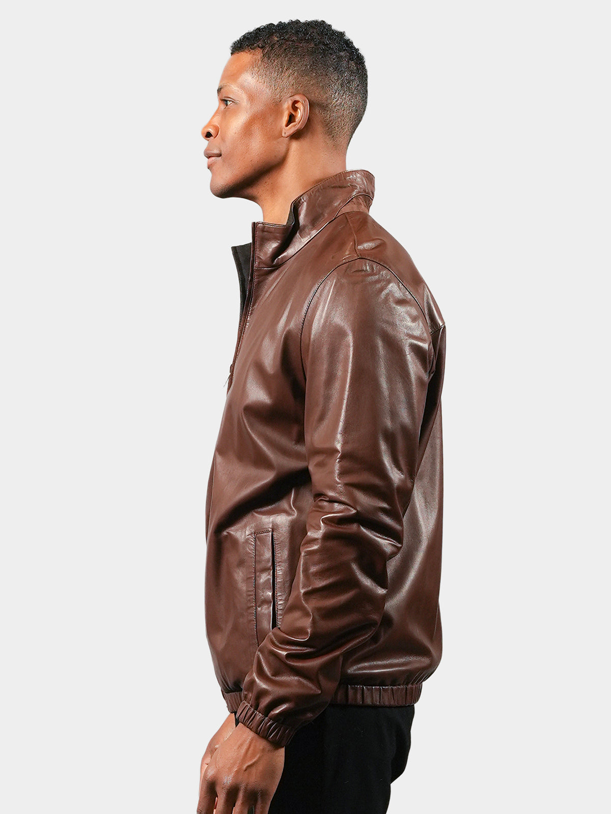 Man's Leather Reversible Jacket