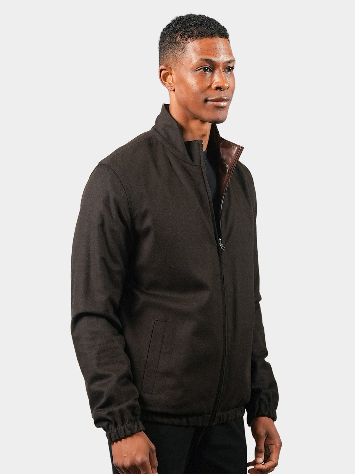 Man's Leather Reversible Jacket