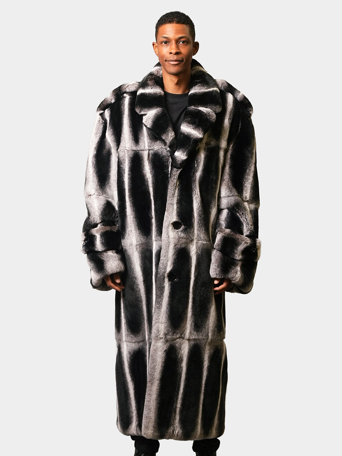 Man's Gray Rex Rabbit Coat