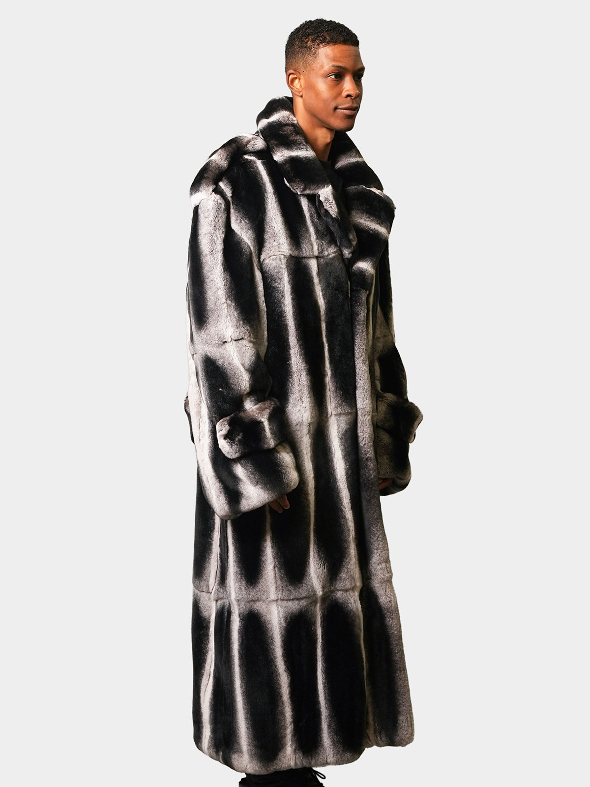 Man's Gray Rex Rabbit Coat
