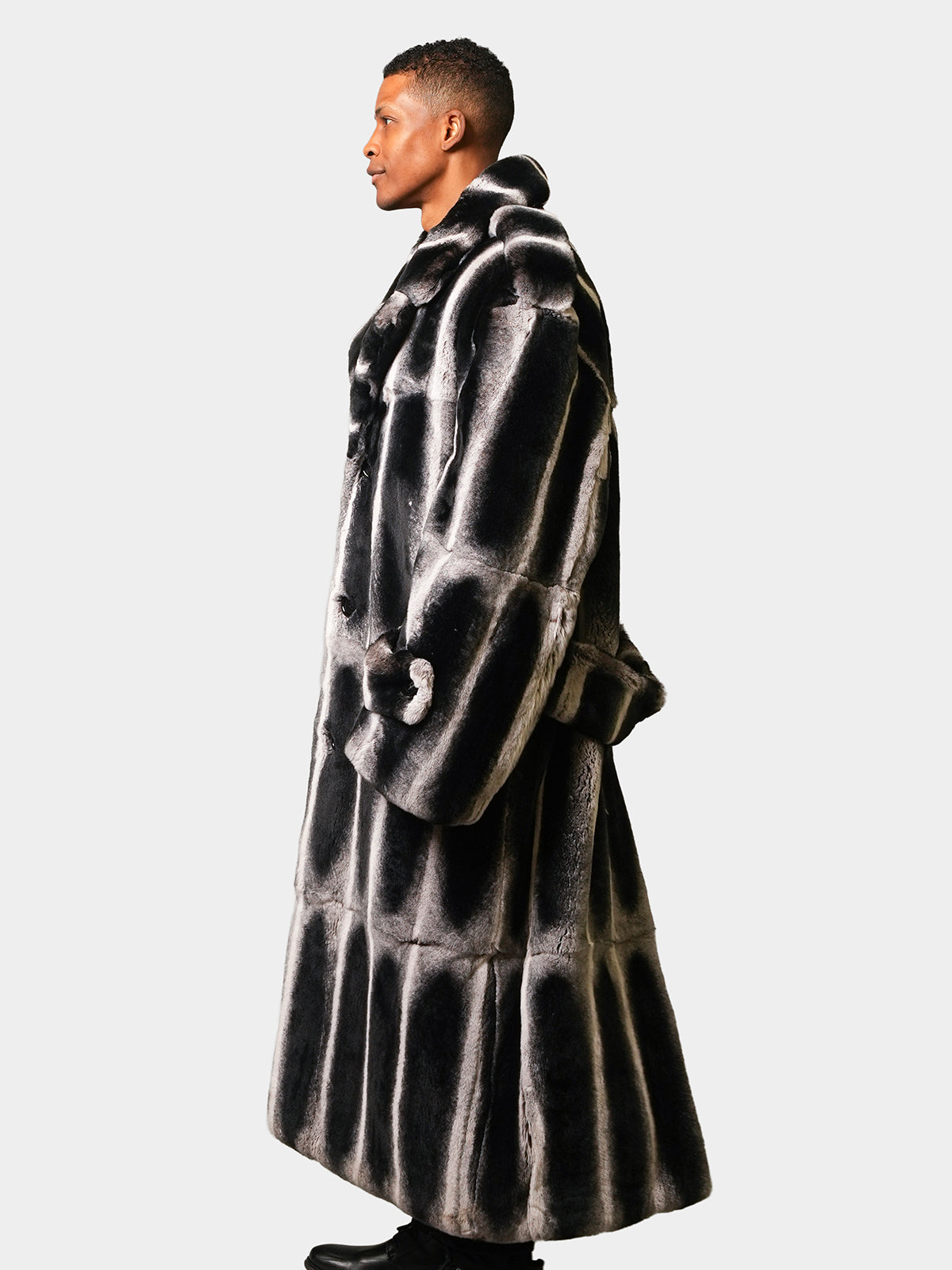 Man's Gray Rex Rabbit Coat